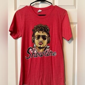 Charlie Hustle KC Chiefs Red Showtime Graphic T-Shirt